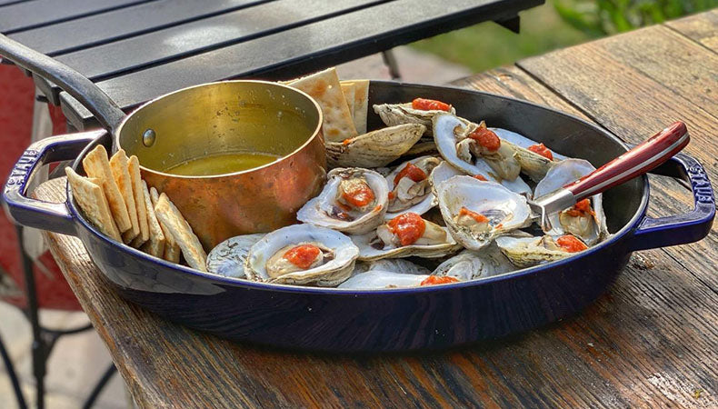 Cast Iron Oyster Pan - Large (12)