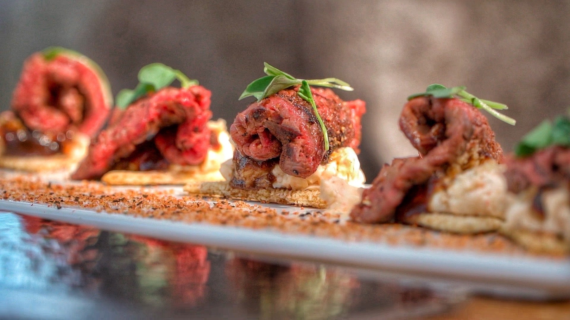 Steak Triscuit - Kamado Joe