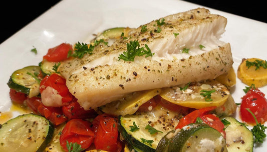 Baked Cod with Summer Vegetables