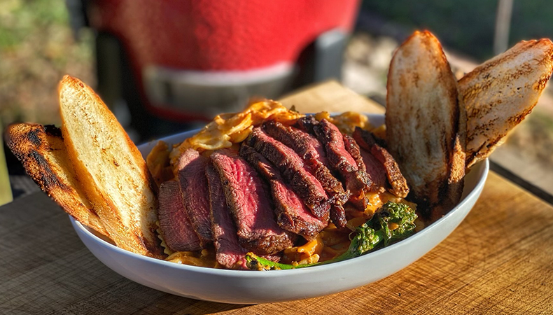 Blackened Filet Alfredo - Kamado Joe