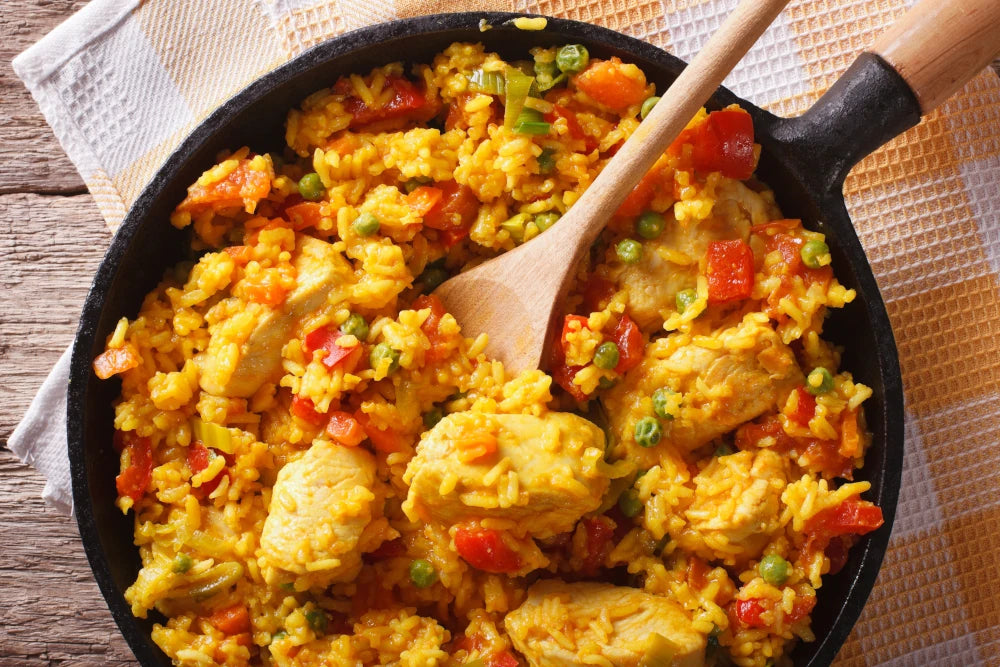 One Pan Chicken Dinner using the Kamado Joe Karbon Steel Paella Pan