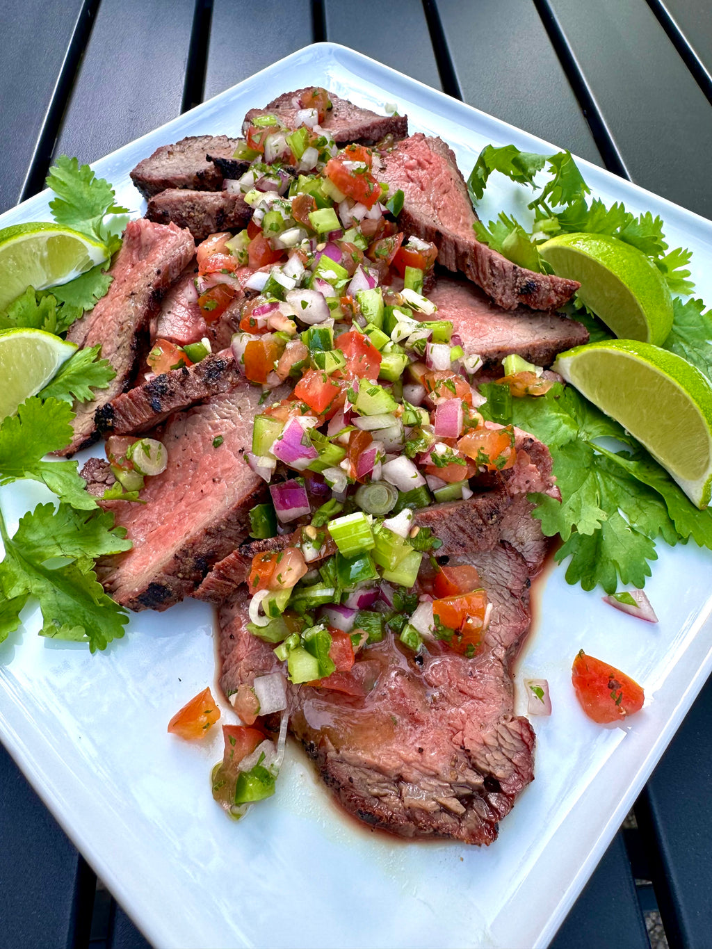 Reverse Seared Tri Tip with Santa Maria Salsa