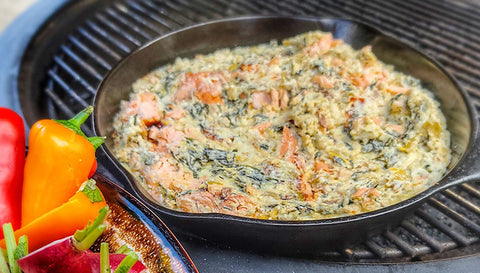 Smoked Salmon Artichoke Spinach Dip