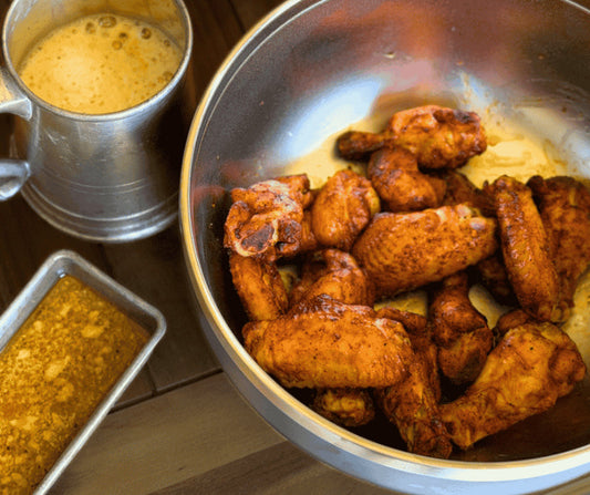 Beer Mustard Glazed Wings