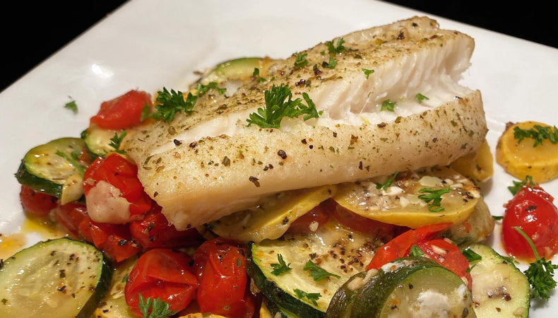 Baked Cod with Summer Vegetables