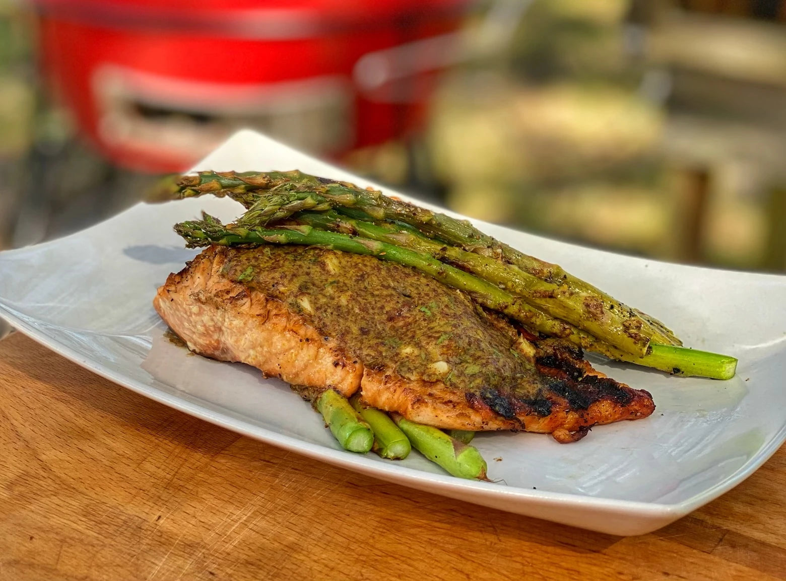 Lemon Pepper Honey Mustard Salmon Kamado Joe