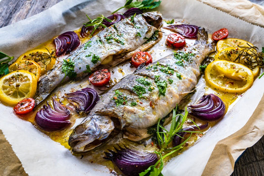 Spiced Moroccan Fish using the Kamado Joe Karbon Steel Paella Pan