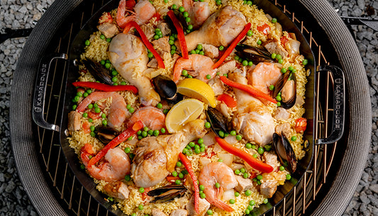Paella using the Karbon Steel™ Paella Pan