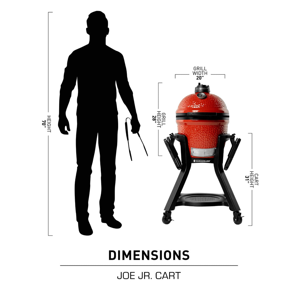 Joe Jr Cart With Shelves Kamado Joe joe-jr-cart-with-shelves-kamado-joe
