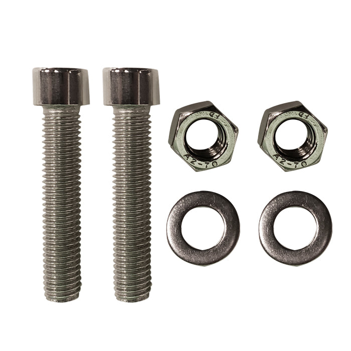 Set of 2 Big Joe long band bolts with washers and nuts